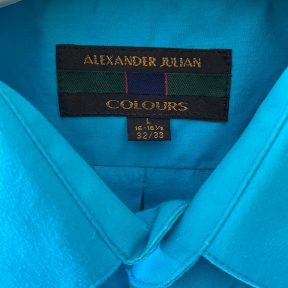 Set of 3 Men’s long sleeve dress shirts- Sz Lg 16-16 1/2 / 32/33 sleeve - Picture 10 of 12